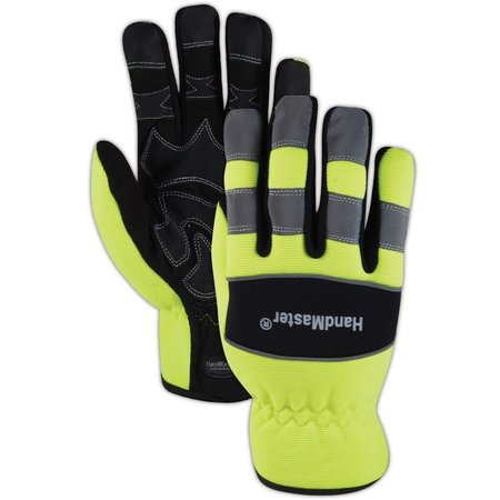 MAGID Mechanics Gloves, XL, Hi-Viz Yellow MECH106XL